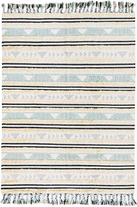 Aquamarine 8' x 11' Mesa Rectangle Area Rug 100% Wool Geometric All Natural Carpet for Living, Dining, Office, Bedrooms, Dorms, Kitchens for Sale at Rug Engine