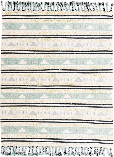 Aquamarine 8' x 10' Mesa Rectangle Area Rug 100% Wool Geometric All Natural Carpet for Living, Dining, Office, Bedrooms, Dorms, Kitchens for Sale at Rug Engine