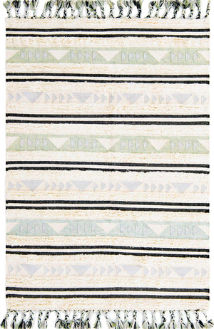 Aquamarine 6' 1 x 9' Mesa Rectangle Area Rug 100% Wool Geometric All Natural Carpet for Living, Dining, Office, Bedrooms, Dorms, Kitchens for Sale at Rug Engine