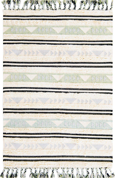 Aquamarine 6' 1 x 9' Mesa Rectangle Area Rug 100% Wool Geometric All Natural Carpet for Living, Dining, Office, Bedrooms, Dorms, Kitchens for Sale at Rug Engine