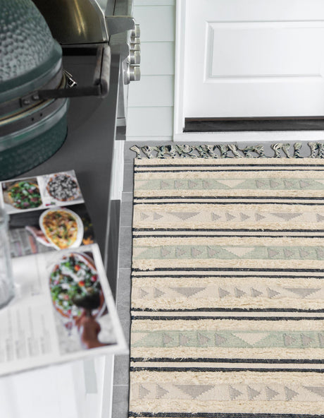 Aquamarine 3' 3 x 5' 1 Mesa Rectangle Area Rug 100% Wool Geometric All Natural Carpet for Living, Dining, Office, Bedrooms, Dorms, Kitchens for Sale at Rug Engine
