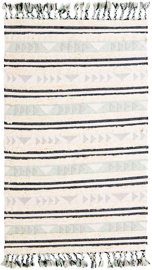 Aquamarine 5' 1 x 8' Mesa Rectangle Area Rug 100% Wool Geometric All Natural Carpet for Living, Dining, Office, Bedrooms, Dorms, Kitchens for Sale at Rug Engine