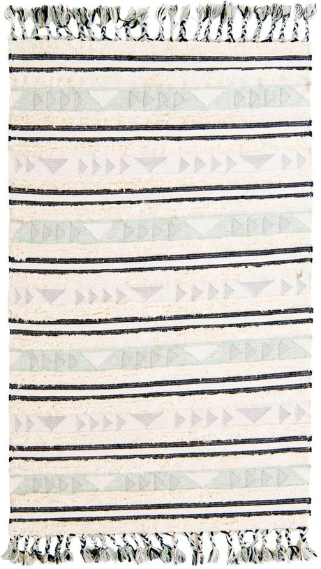 Aquamarine 5' 1 x 8' Mesa Rectangle Area Rug 100% Wool Geometric All Natural Carpet for Living, Dining, Office, Bedrooms, Dorms, Kitchens for Sale at Rug Engine