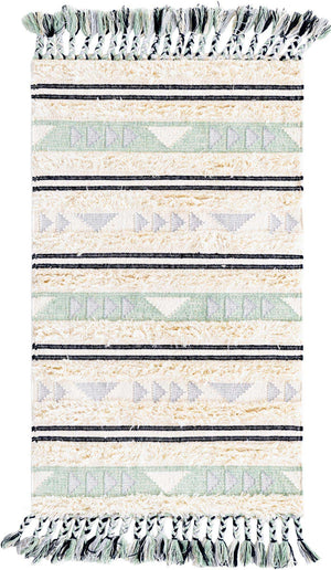 Aquamarine 3' 3 x 5' 1 Mesa Rectangle Area Rug 100% Wool Geometric All Natural Carpet for Living, Dining, Office, Bedrooms, Dorms, Kitchens for Sale at Rug Engine