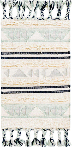 Aquamarine 2' x 3' 1 Mesa Rectangle Area Rug 100% Wool Geometric All Natural Carpet for Living, Dining, Office, Bedrooms, Dorms, Kitchens for Sale at Rug Engine