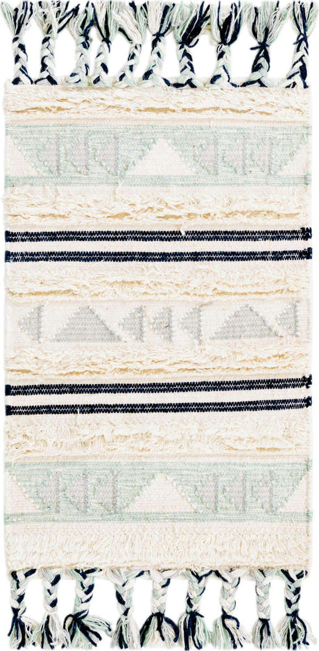 Aquamarine 2' x 3' 1 Mesa Rectangle Area Rug 100% Wool Geometric All Natural Carpet for Living, Dining, Office, Bedrooms, Dorms, Kitchens for Sale at Rug Engine