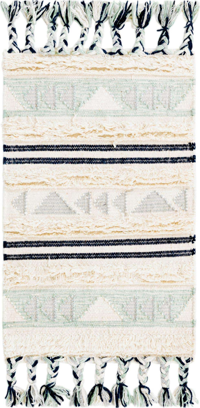 Aquamarine 2' x 3' 1 Mesa Rectangle Area Rug 100% Wool Geometric All Natural Carpet for Living, Dining, Office, Bedrooms, Dorms, Kitchens for Sale at Rug Engine