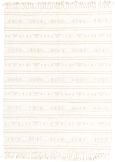Ivory 9' x 12' Mesa Rectangle Area Rug 100% Wool Geometric All Natural Carpet for Living, Dining, Office, Bedrooms, Dorms, Kitchens for Sale at Rug Engine