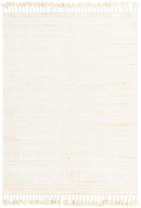 Ivory 8' x 11' Mesa Rectangle Area Rug 100% Wool Geometric All Natural Carpet for Living, Dining, Office, Bedrooms, Dorms, Kitchens for Sale at Rug Engine