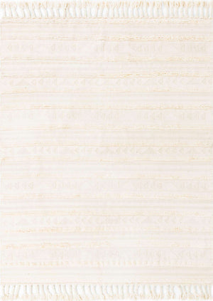 Ivory 8' x 10' Mesa Rectangle Area Rug 100% Wool Geometric All Natural Carpet for Living, Dining, Office, Bedrooms, Dorms, Kitchens for Sale at Rug Engine