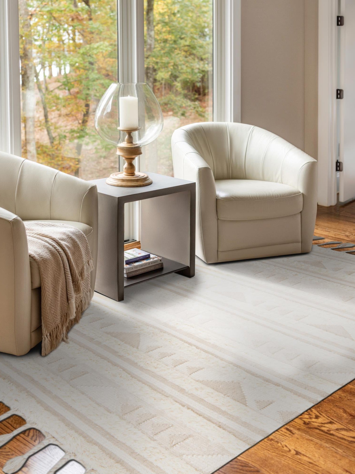 Ivory 5' 1 x 8' Mesa Rectangle Area Rug 100% Wool Geometric All Natural Carpet for Living, Dining, Office, Bedrooms, Dorms, Kitchens for Sale at Rug Engine