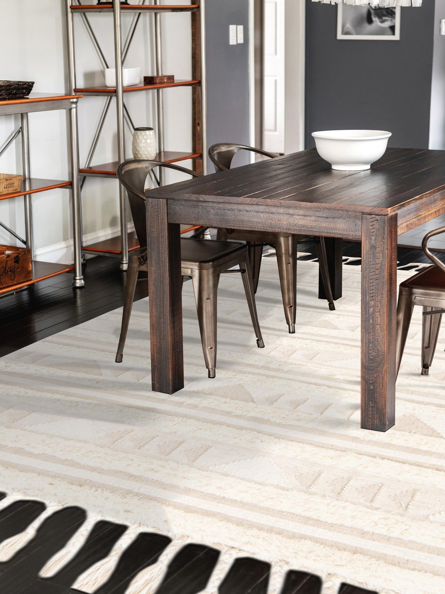 Ivory 2' x 3' 1 Mesa Rectangle Area Rug 100% Wool Geometric All Natural Carpet for Living, Dining, Office, Bedrooms, Dorms, Kitchens for Sale at Rug Engine