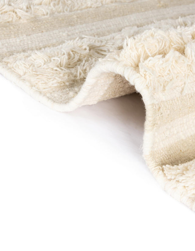 Ivory 8' x 11' Mesa Rectangle Area Rug 100% Wool Geometric All Natural Carpet for Living, Dining, Office, Bedrooms, Dorms, Kitchens for Sale at Rug Engine