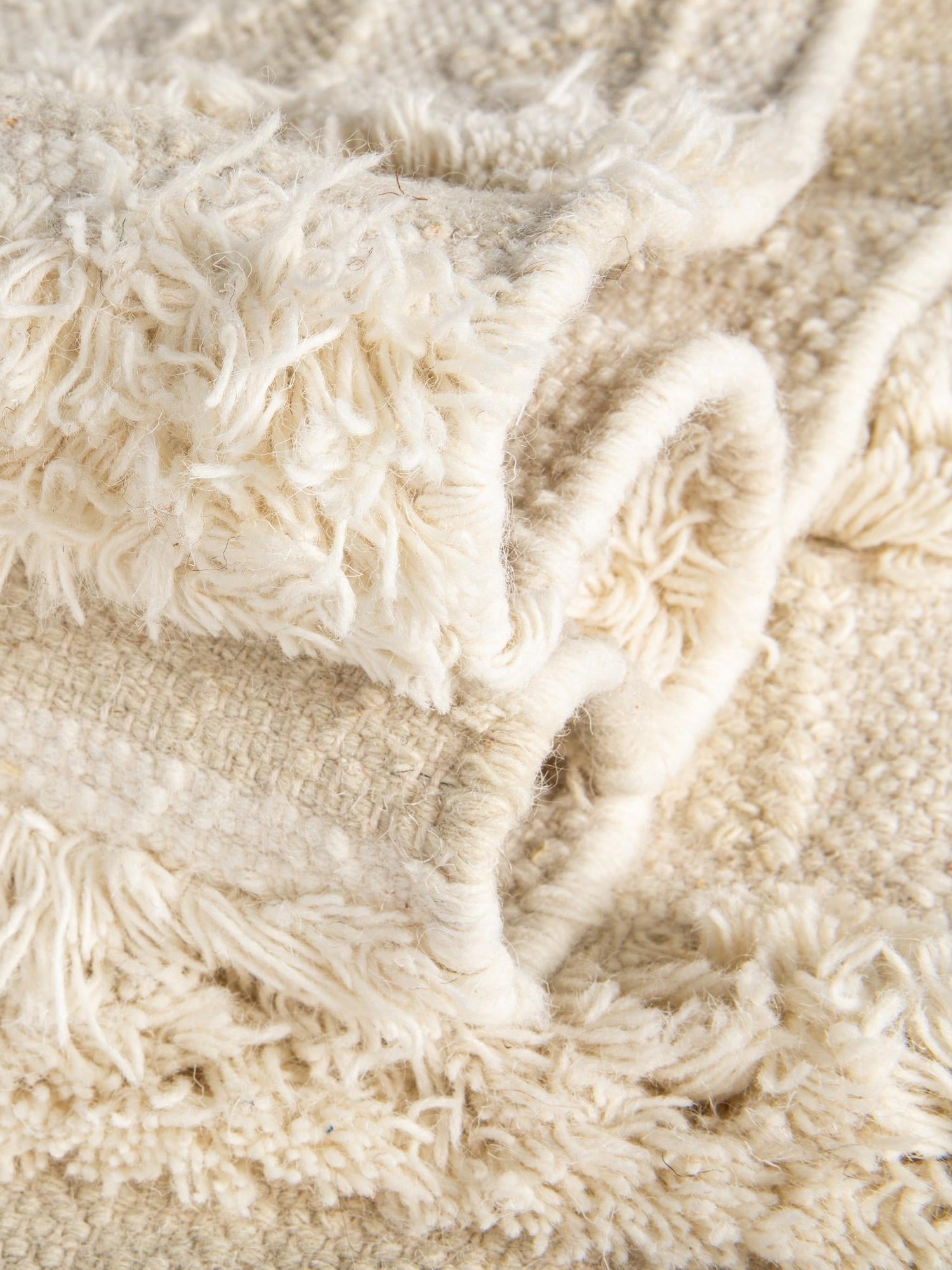Ivory 8' x 11' Mesa Rectangle Area Rug 100% Wool Geometric All Natural Carpet for Living, Dining, Office, Bedrooms, Dorms, Kitchens for Sale at Rug Engine
