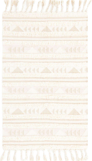 Ivory 5' 1 x 8' Mesa Rectangle Area Rug 100% Wool Geometric All Natural Carpet for Living, Dining, Office, Bedrooms, Dorms, Kitchens for Sale at Rug Engine