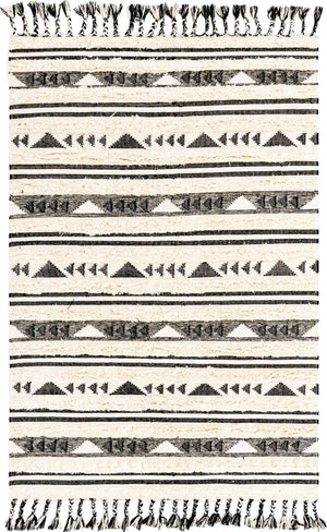 Charcoal 6' 1 x 9' Mesa Rectangle Area Rug 100% Wool Geometric All Natural Carpet for Living, Dining, Office, Bedrooms, Dorms, Kitchens for Sale at Rug Engine