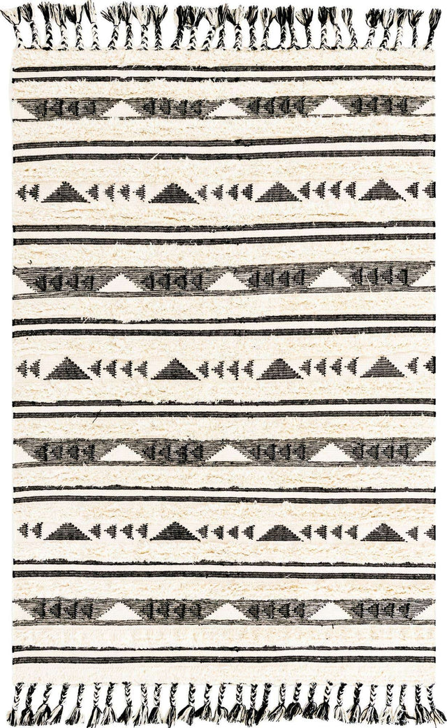 Charcoal 6' 1 x 9' Mesa Rectangle Area Rug 100% Wool Geometric All Natural Carpet for Living, Dining, Office, Bedrooms, Dorms, Kitchens for Sale at Rug Engine