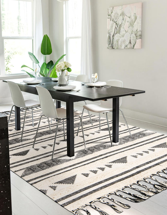 Charcoal 5' 1 x 8' Mesa Rectangle Area Rug 100% Wool Geometric All Natural Carpet for Living, Dining, Office, Bedrooms, Dorms, Kitchens for Sale at Rug Engine
