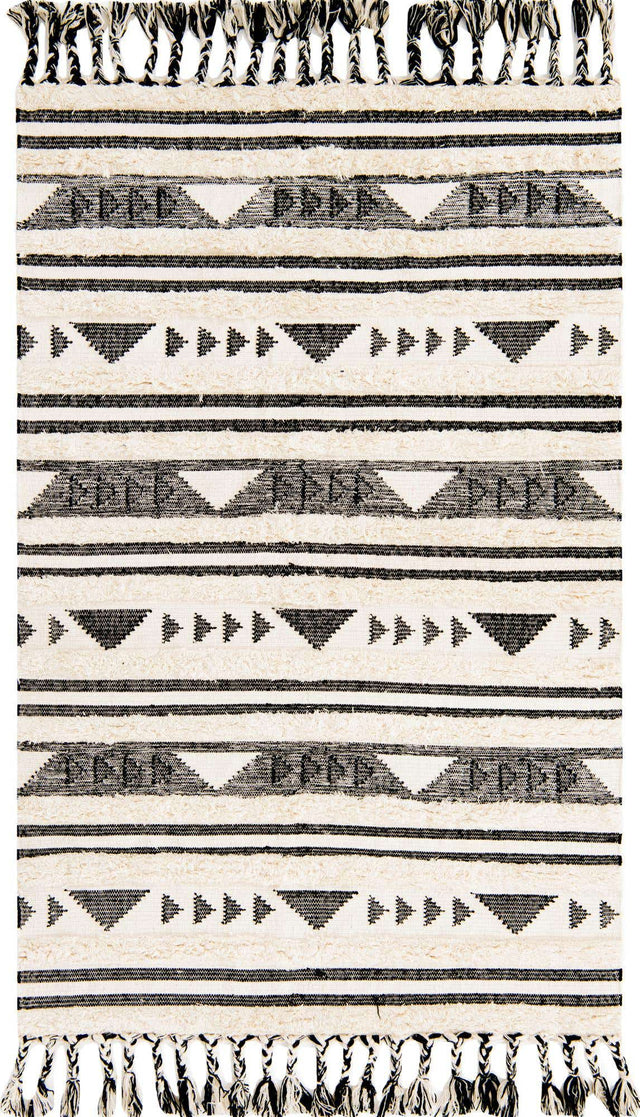 Charcoal 5' 1 x 8' Mesa Rectangle Area Rug 100% Wool Geometric All Natural Carpet for Living, Dining, Office, Bedrooms, Dorms, Kitchens for Sale at Rug Engine
