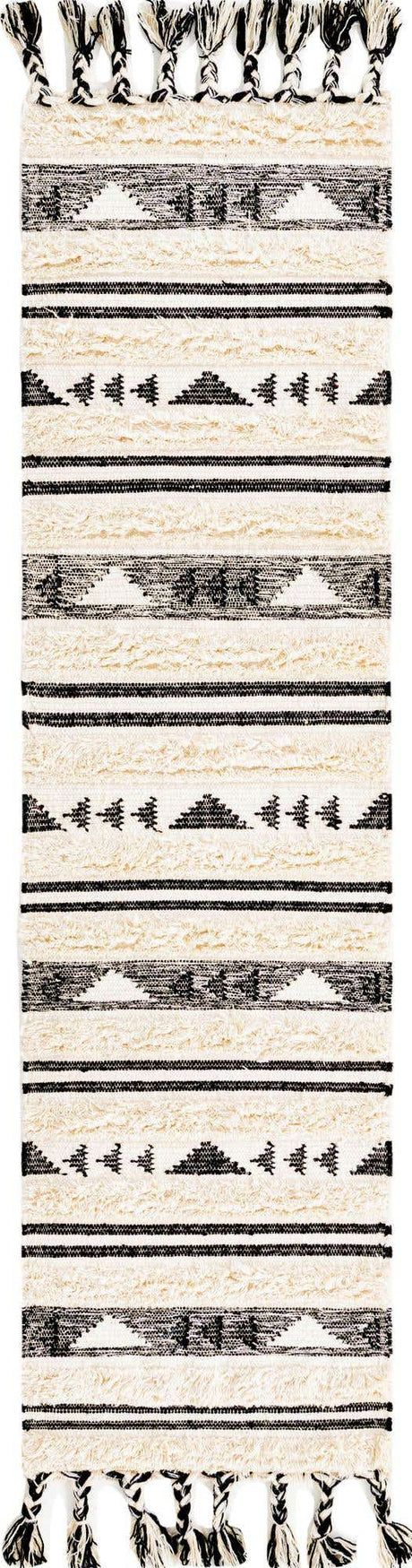 Charcoal 2' 2 x 8' 2 Mesa Runner Area Rug 100% Wool Geometric All Natural Carpet for Living, Dining, Office, Bedrooms, Dorms, Kitchens for Sale at Rug Engine
