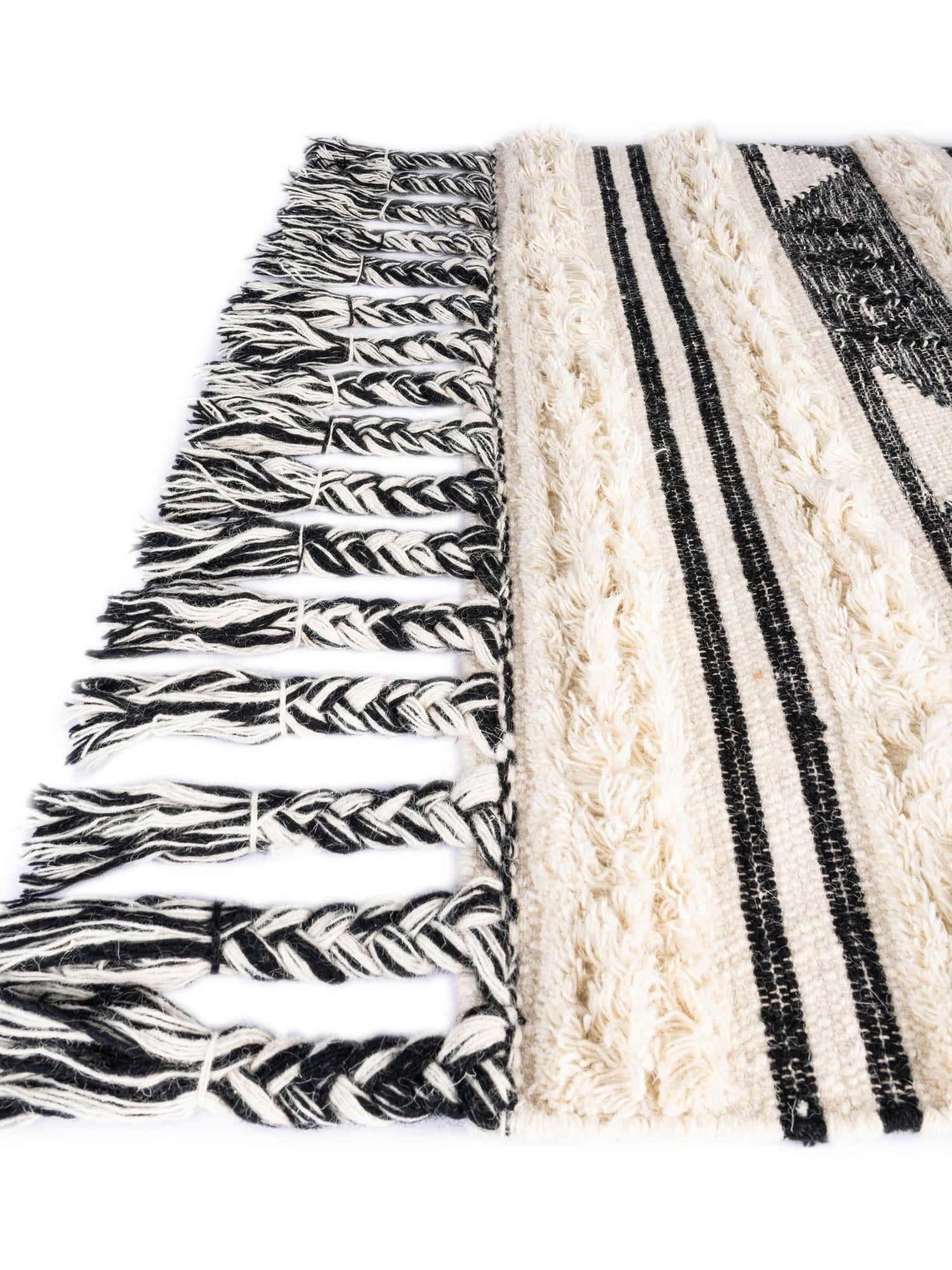 Charcoal 2' 2 x 6' 1 Mesa Runner Area Rug 100% Wool Geometric All Natural Carpet for Living, Dining, Office, Bedrooms, Dorms, Kitchens for Sale at Rug Engine