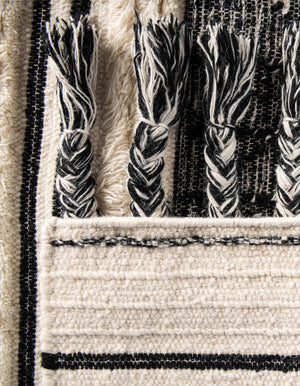 Charcoal 2' 2 x 8' 2 Mesa Runner Area Rug 100% Wool Geometric All Natural Carpet for Living, Dining, Office, Bedrooms, Dorms, Kitchens for Sale at Rug Engine