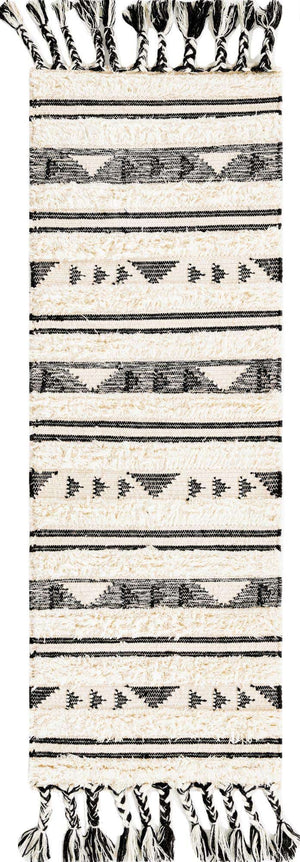 Charcoal 2' 2 x 6' 1 Mesa Runner Area Rug 100% Wool Geometric All Natural Carpet for Living, Dining, Office, Bedrooms, Dorms, Kitchens for Sale at Rug Engine