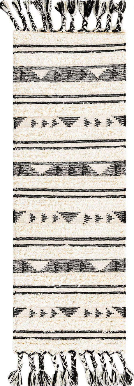 Charcoal 2' 2 x 6' 1 Mesa Runner Area Rug 100% Wool Geometric All Natural Carpet for Living, Dining, Office, Bedrooms, Dorms, Kitchens for Sale at Rug Engine
