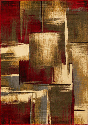 Multicolor 7' 1 x 10' Barista Rectangle Area Rug 100% Polypropylene Abstract Modern Geometric Carpet for Living Room Dining Office Dorm Room Decor for Sale at Rug Engine