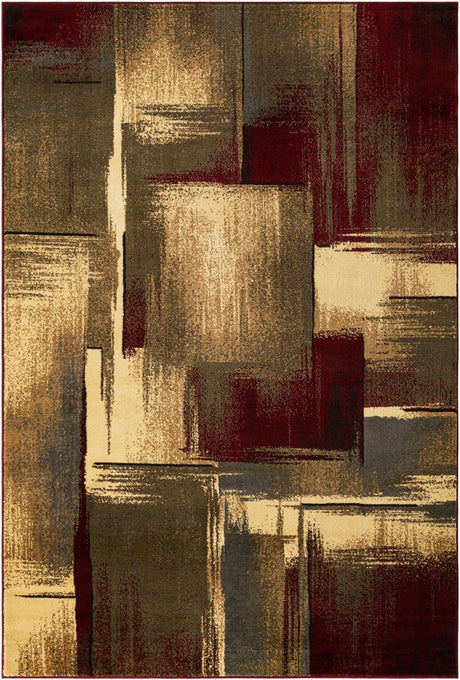 Multicolor 6' 1 x 9' Barista Rectangle Area Rug 100% Polypropylene Abstract Modern Geometric Carpet for Living Room Dining Office Dorm Room Decor for Sale at Rug Engine