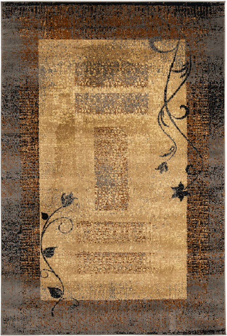 Beige 6' 1 x 9' Barista Rectangle Area Rug 100% Polypropylene Abstract Modern Geometric Carpet for Living Room Dining Office Dorm Room Decor for Sale at Rug Engine