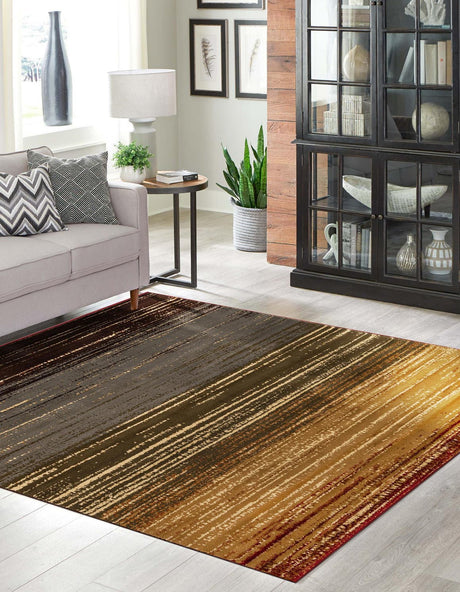 Beige 7' 1 x 7' 1 Barista Square Area Rug 100% Polypropylene Abstract Modern Geometric Carpet for Living Room Dining Office Dorm Room Decor for Sale at Rug Engine