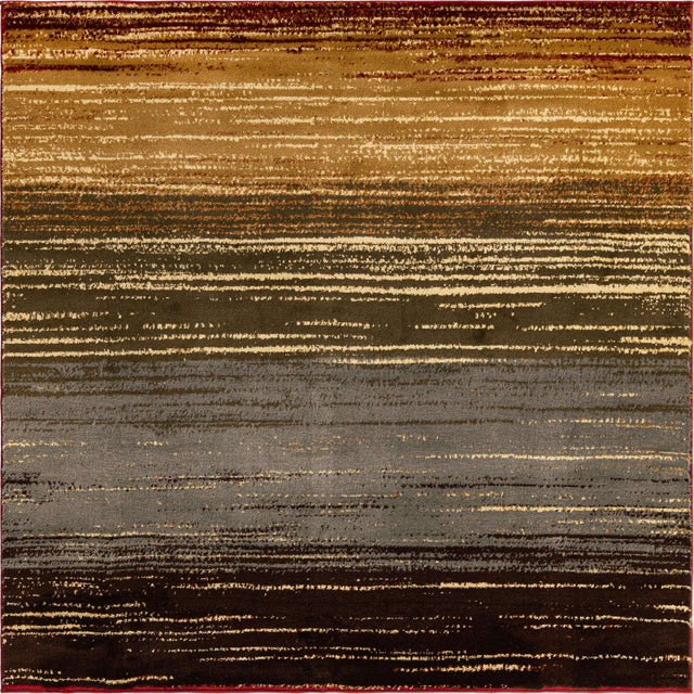 Beige 6' 1 x 6' 1 Barista Square Area Rug 100% Polypropylene Abstract Modern Geometric Carpet for Living Room Dining Office Dorm Room Decor for Sale at Rug Engine