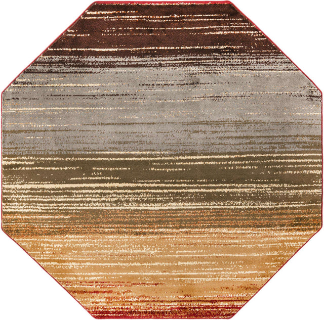 Beige 6' 1 x 6' 1 Barista Octagon Area Rug 100% Polypropylene Abstract Modern Geometric Carpet for Living Room Dining Office Dorm Room Decor for Sale at Rug Engine