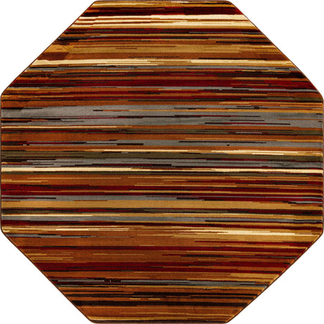 Beige 7' 1 x 7' 1 Barista Octagon Area Rug 100% Polypropylene Abstract Modern Geometric Carpet for Living Room Dining Office Dorm Room Decor for Sale at Rug Engine