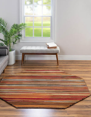 Beige 7' 10 x 7' 10 Barista Octagon Area Rug 100% Polypropylene Abstract Modern Geometric Carpet for Living Room Dining Office Dorm Room Decor for Sale at Rug Engine