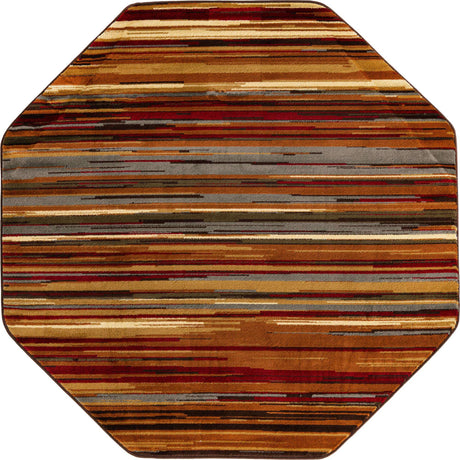Beige 6' 1 x 6' 1 Barista Octagon Area Rug 100% Polypropylene Abstract Modern Geometric Carpet for Living Room Dining Office Dorm Room Decor for Sale at Rug Engine