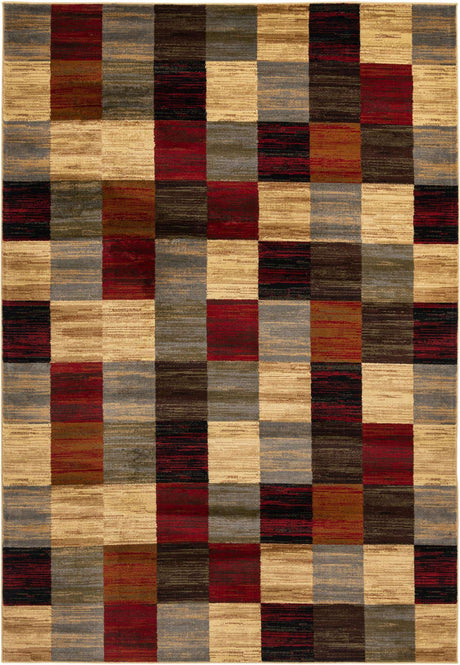 Multicolor 7' 1 x 10' Barista Rectangle Area Rug 100% Polypropylene Abstract Modern Geometric Carpet for Living Room Dining Office Dorm Room Decor for Sale at Rug Engine