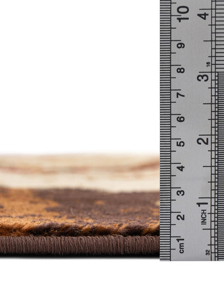 Multicolor 6' 1 x 6' 1 Barista Octagon Area Rug 100% Polypropylene Abstract Modern Geometric Carpet for Living Room Dining Office Dorm Room Decor for Sale at Rug Engine