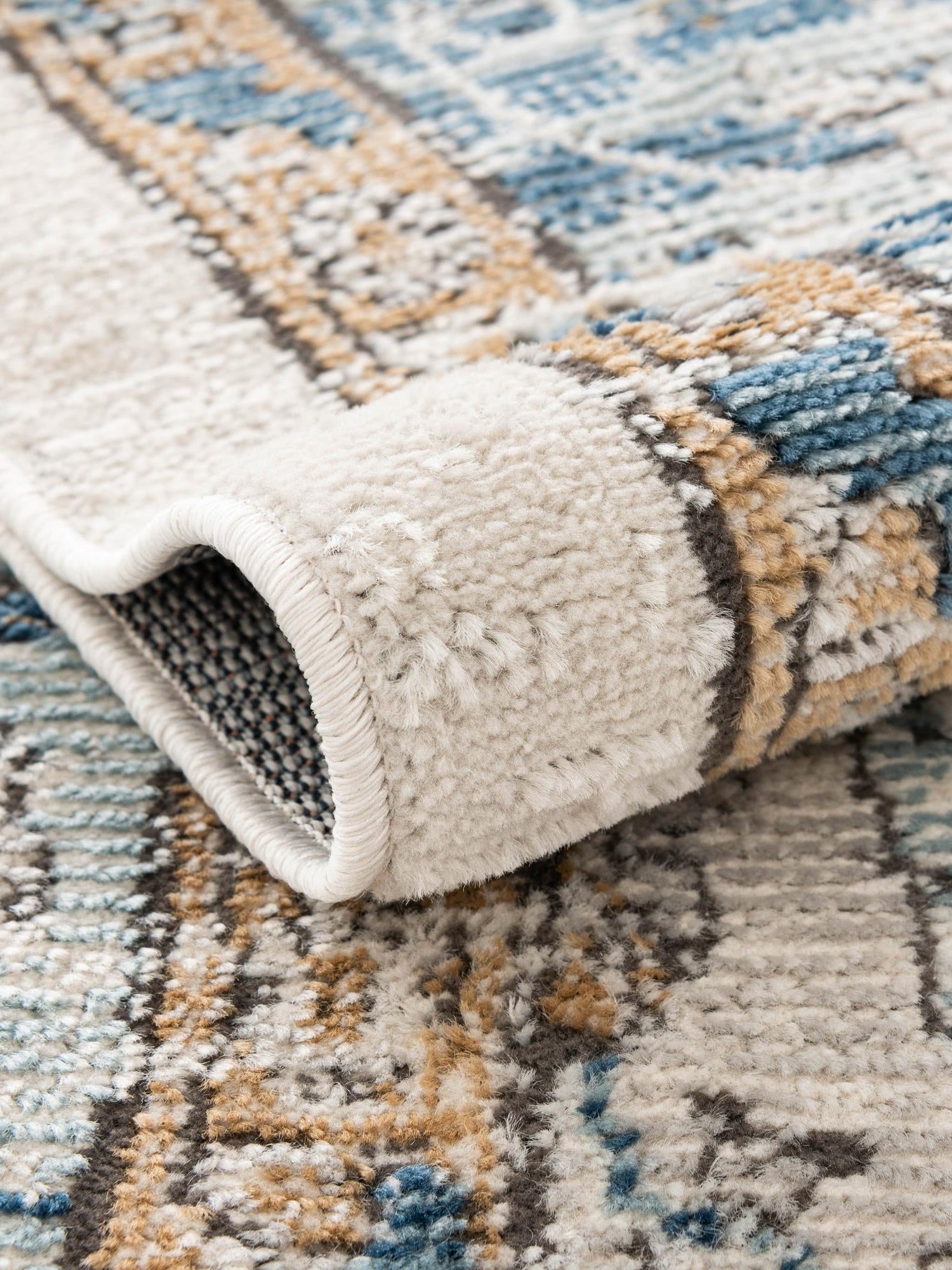 Blue 2' x 3' Nyla Rectangle Area Rug 100% Polypropylene Traditional Classic Carpet for Living Room, Kitchen, Bedroom, Dining, Office for Sale at Rug Engine