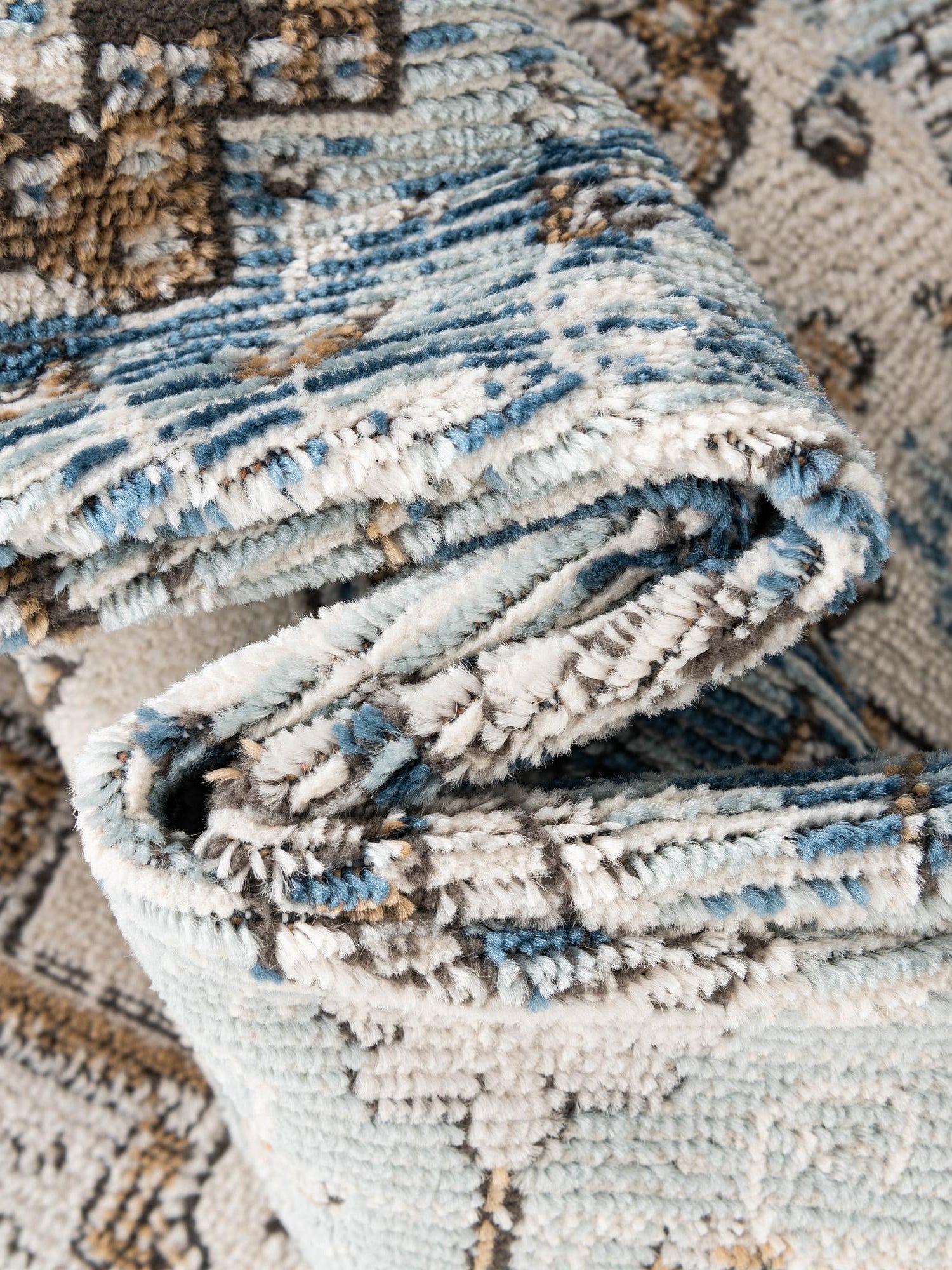 Blue 10' x 14' Nyla Rectangle Area Rug 100% Polypropylene Traditional Classic Carpet for Living Room, Kitchen, Bedroom, Dining, Office for Sale at Rug Engine