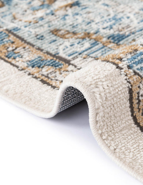 Blue 10' x 14' Nyla Rectangle Area Rug 100% Polypropylene Traditional Classic Carpet for Living Room, Kitchen, Bedroom, Dining, Office for Sale at Rug Engine