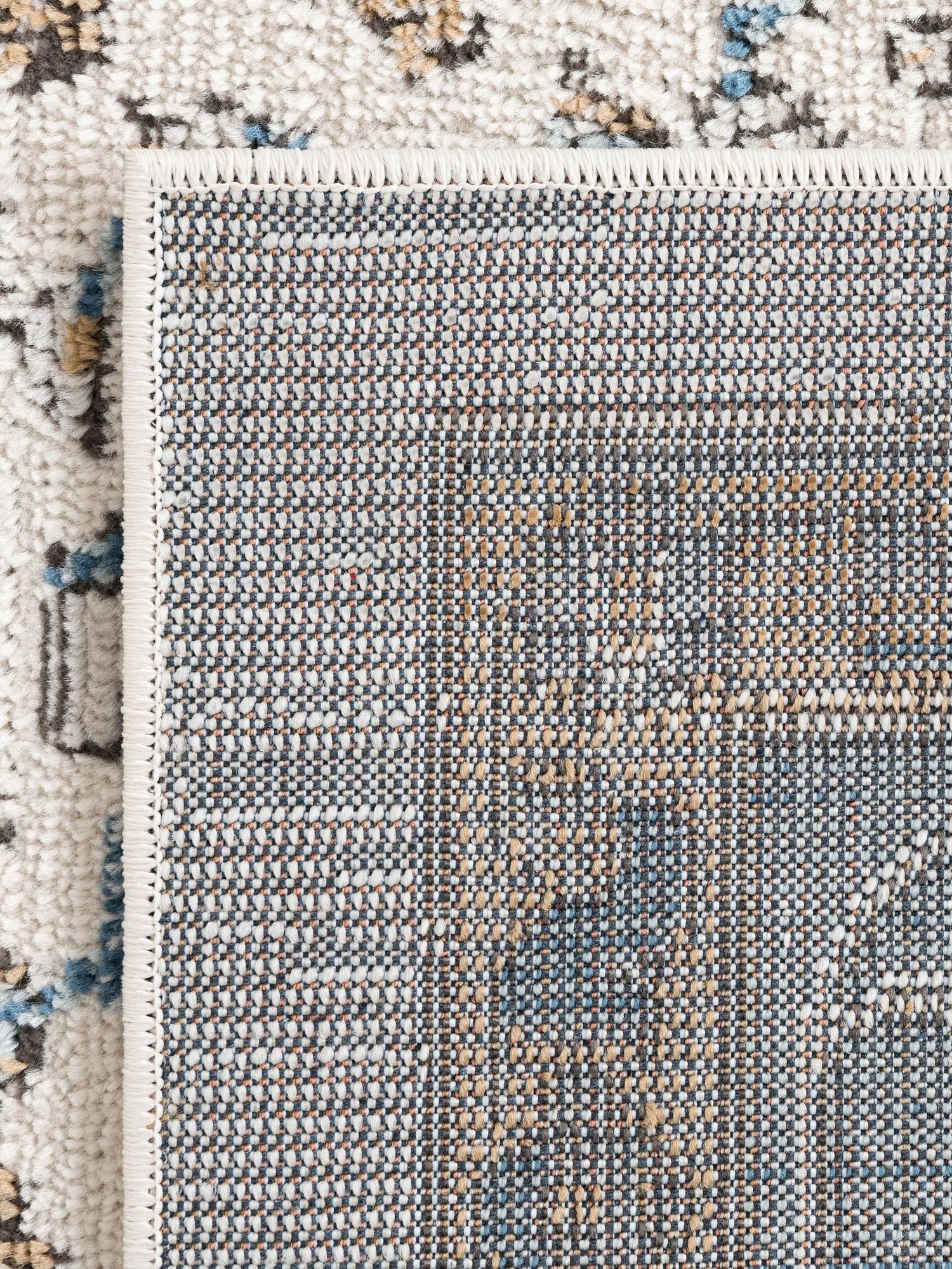 Blue 7' 1 x 7' 1 Nyla Square Area Rug 100% Polypropylene Traditional Classic Carpet for Living Room, Kitchen, Bedroom, Dining, Office for Sale at Rug Engine