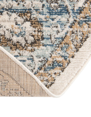 Blue 5' 3 x 8' Nyla Oval Area Rug 100% Polypropylene Traditional Classic Carpet for Living Room, Kitchen, Bedroom, Dining, Office for Sale at Rug Engine