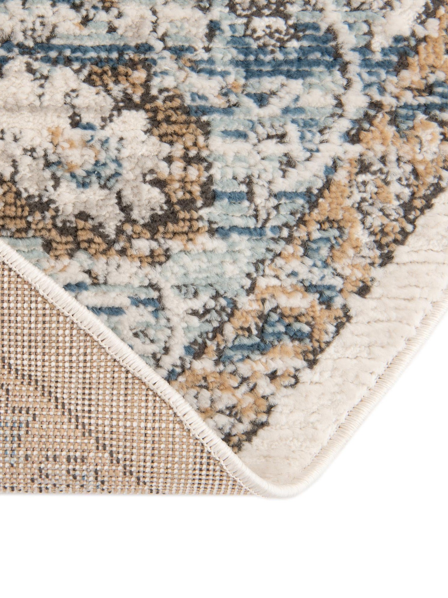 Blue 6' 1 x 9' Nyla Oval Area Rug 100% Polypropylene Traditional Classic Carpet for Living Room, Kitchen, Bedroom, Dining, Office for Sale at Rug Engine