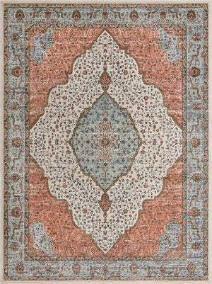 Ivory 10' x 14' Nyla Rectangle Area Rug 100% Polypropylene Traditional Classic Carpet for Living Room, Kitchen, Bedroom, Dining, Office for Sale at Rug Engine