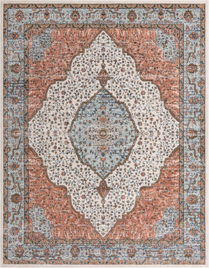 Ivory 9' x 12' Nyla Rectangle Area Rug 100% Polypropylene Traditional Classic Carpet for Living Room, Kitchen, Bedroom, Dining, Office for Sale at Rug Engine