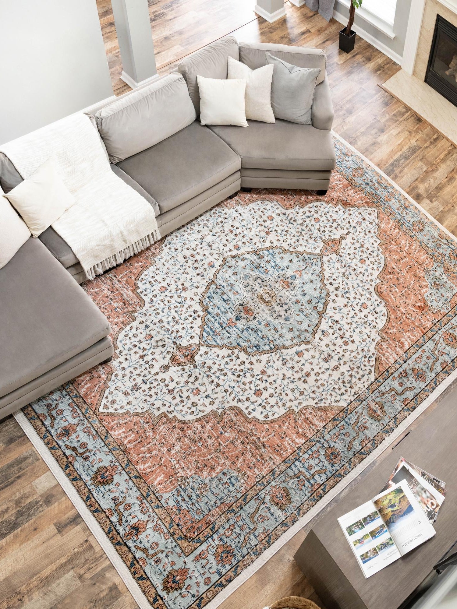 Ivory 10' x 14' Nyla Rectangle Area Rug 100% Polypropylene Traditional Classic Carpet for Living Room, Kitchen, Bedroom, Dining, Office for Sale at Rug Engine