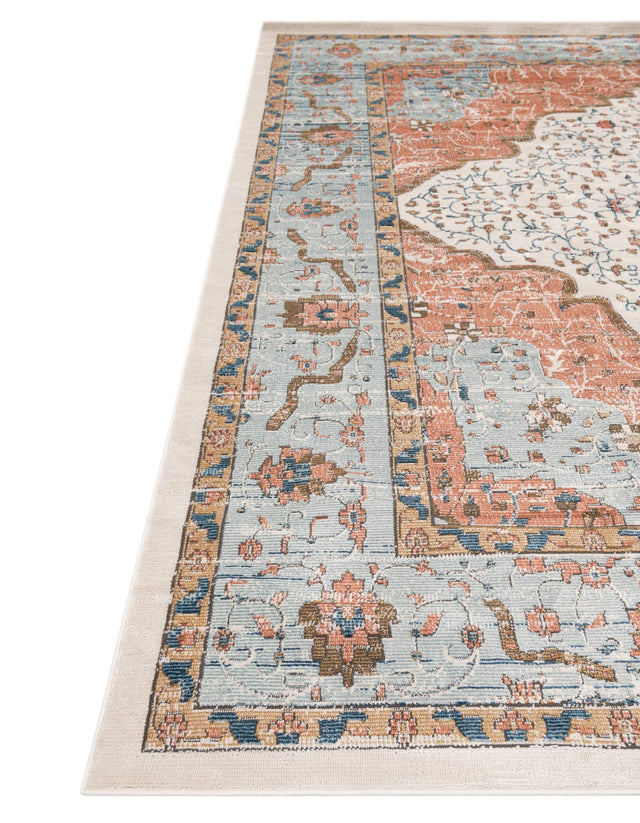 Ivory 6' x 9' Nyla Rectangle Area Rug 100% Polypropylene Traditional Classic Carpet for Living Room, Kitchen, Bedroom, Dining, Office for Sale at Rug Engine