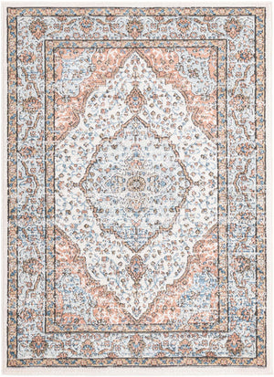 Ivory 4' x 6' Nyla Rectangle Area Rug 100% Polypropylene Traditional Classic Carpet for Living Room, Kitchen, Bedroom, Dining, Office for Sale at Rug Engine